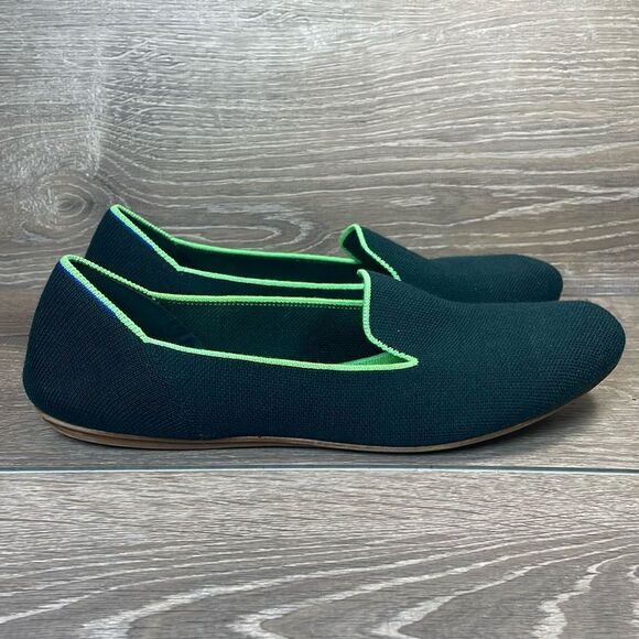 Rothy’s “The Loafer” Wintergreen Wool Blend Women’s Sz 12/EU 43 Slip On Loafers - Picture 1 of 11